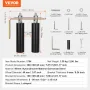 Sliding Gate Kit, 6” Rolling Gate Hardware Kit with L-Bracket, Universal Adjustable Sliding Gate Rollers, Heavy Duty Black Slidi