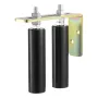 Sliding Gate Kit, 6” Rolling Gate Hardware Kit with L-Bracket, Universal Adjustable Sliding Gate Rollers, Heavy Duty Black Slidi