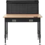 Multifunktionelt fast træ arbejdsbænk 48x24 "med pegboard