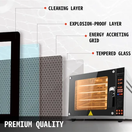 Countertop Toaster Oven 4-Tier Convection Oven 4500W Toaster Oven  with Spray Function Convection Toaster Oven Intelligent