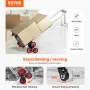 Stair Climbing Cart Heavy Duty Folding Hand Truck Dolly 260 lbs 10 Wheels