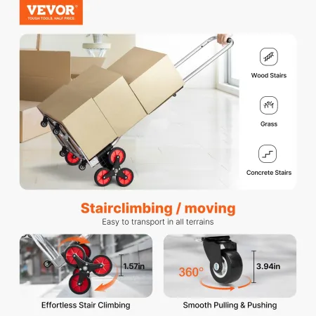 Trappe klatrekurv tung foldning hånd lastbil dolly 260 lbs 10