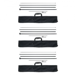 Fjerflagstangkit 3 -pakker Swooper Flag Pol 16,3 ft med jordindsatser
