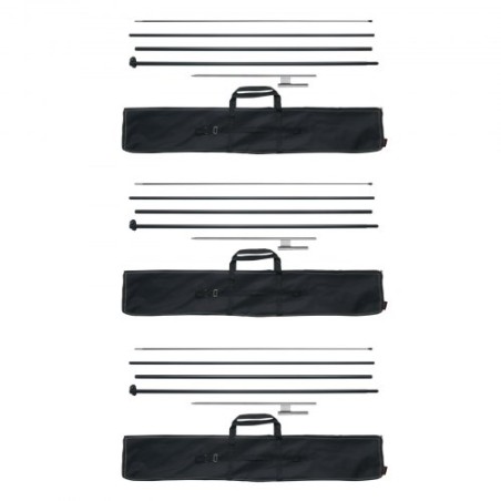 Fjerflagstangkit 3 -pakker Swooper Flag Pol 16,3 ft med jordindsatser