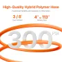 Udtrækkelig luftslangehjul 3/8 i x 50ft hybrid luftslange Reel