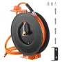 Retractable Air Hose Reel, 3/8IN x 50FT Hybrid Air Hose Max 300PSI, Air Compressor Hose Reel Auto-Rewind with 5FT Lead in, Ceili
