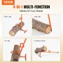 Timberjack, 46.5 in, 4 in 1 Heavy Duty Steel Log Lifter, Multifunctional Log Roller Adjustable Cant Hook, Logging Tools Log Jack
