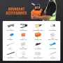 Fiber Fusion Splicer 4 Motors, Clad Alignment Fiber Optic Splicer 6s Splicing & 13s Heating, Fiber Splicer Machine with 5" Touch