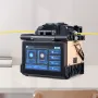 Fiber Fusion Splicer 4 Motors, Clad Alignment Fiber Optic Splicer 6s Splicing & 13s Heating, Fiber Splicer Machine with 5" Touch