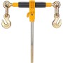 Ratchet Chain Binder, 5/16"-3/8" Heavy Duty Load Binders, with G80 Chains 7100 lbs Secure Load Limit, Labor-saving Anti-skid