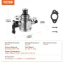 Højtryksbrændstofpumpe 50-80 l/h strømningshastighed 0,5 MPa