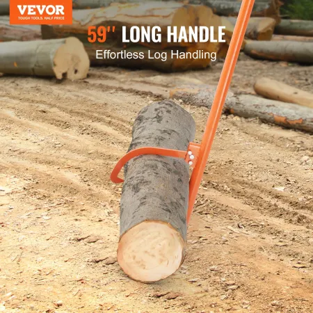 Cant Hook Tool, 59 in, Heavy Duty Steel Log Roller, Log Lifter Timber Jack for Max 32" Dia Logs, Forestry Logging Tools, Dual Fu