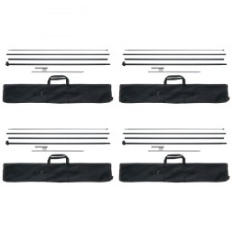 Fjerflagstangkit 4 pakker Swooper Flag Pole 16,3 ft med jordindstilling