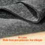 Rug Pad Without Slip Resistance, Protective Cushioning Carpet Pad 9' x 12', 1/2"Thick, 100% Pure Polyester Felt, 10-11㎡ Premium 