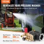 Højtryksrenserpumpe 3/4" aksel horisontal triplex stempel 3300