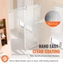 Frameless Shower Door, 58-59" W x 75" H, Shower Sliding Glass Door with 5/16"(8mm) Clear SGCC Tempered Glass, Waterproof Shatter