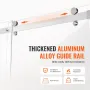 Frameless Shower Door, 58-59" W x 75" H, Shower Sliding Glass Door with 5/16"(8mm) Clear SGCC Tempered Glass, Waterproof Shatter