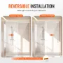 Frameless Shower Door, 58-59" W x 75" H, Shower Sliding Glass Door with 5/16"(8mm) Clear SGCC Tempered Glass, Waterproof Shatter