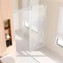 Frameless Shower Door, 58-59" W x 75" H, Shower Sliding Glass Door with 5/16"(8mm) Clear SGCC Tempered Glass, Waterproof Shatter