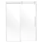 Frameless Shower Door, 58-59" W x 75" H, Shower Sliding Glass Door with 5/16"(8mm) Clear SGCC Tempered Glass, Waterproof Shatter