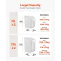 Rice Storage Container, 3.5Gal/15Lx2 + 4.5Gal/20Lx2 Large Dog Food Dispenser Bin, Kitchen Ingredient Grain Cereal Bin, Pet food 