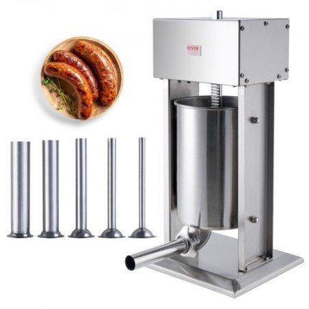 Electric Pølse Stuffer 12 L Vertical Meat Stuffer 304 Rustfrit stål