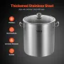 Stainless Steel Stockpot, 24 Quart Cooking Pots, Cookware Sauce Pot with Lid, and Handle, Heavy Duty Commercial Grade Stock Pot,