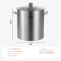 24qt rustfrit stål lagerpot madlavning køkken sauce gryde med