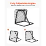 Soccer Rebounder Rebound Net, Kick-Back 34"x34", Portable Football Training Gifts, Fully Adjustable Angles Goal Net, Aids & Equi