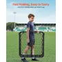 Soccer Rebounder Rebound Net, Kick-Back 34"x34", Portable Football Training Gifts, Fully Adjustable Angles Goal Net, Aids & Equi