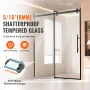 Frameless Shower Door, 58-59" W x 75" H, Shower Sliding Glass Door with 5/16"(8mm) Clear SGCC Tempered Glass, Waterproof Shatter