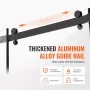 Frameless Shower Door, 58-59" W x 75" H, Shower Sliding Glass Door with 5/16"(8mm) Clear SGCC Tempered Glass, Waterproof Shatter
