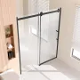Rammeløs brusedør 132-138 cm x 183 cm hærdet glas 13,5 cm