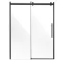 Frameless Shower Door, 58-59" W x 75" H, Shower Sliding Glass Door with 5/16"(8mm) Clear SGCC Tempered Glass, Waterproof Shatter