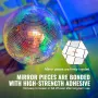 Mirror Disco Ball, Large 20 Inch Party Mirror Ball with Hanging Ring, Lightning Disco Ball Party Decorations, Ideal for DJ Club,