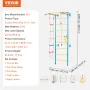 Wall Gym for Kids 5 i 1 Steel Indoor Kids Gym til