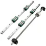Linear Guide Rail 2Pcs HGR20-1700mm Linear Slide Rail with 1Pcs RM1605-1700mm Ballscrew with BF12/BK12 Kit Linear Slide Rail Gui