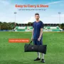 Soccer Rebounder, Portable Soccer Trainer, 7x7FT Iron & Polyester Soccer Practice Equipment, Sports Football Rebounder Wall with