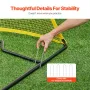 Soccer Rebounder, Portable Soccer Trainer, 7x7FT Iron & Polyester Soccer Practice Equipment, Sports Football Rebounder Wall with