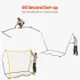 7x7ft fodbold rebounder bærbar fodboldtræner net med bærbar