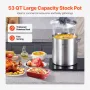 Stainless Steel Stockpot, 53 Quart Large Cooking Pots, Cookware Sauce Pot with Lid, and Handle, Heavy Duty Commercial Grade Stoc