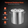 Stainless Steel Stockpot, 53 Quart Large Cooking Pots, Cookware Sauce Pot with Lid, and Handle, Heavy Duty Commercial Grade Stoc