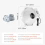4 to 4.5 inch Radon Mitigation Fan System, Quiet 190 CFM Radon Mitigation Kit with 2 Couplers, Waterproof Radon Fan Electric Inl