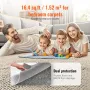 Slip-Resistant Rug Pad, Protective Cushioning Carpet Pad, 2'x8' (7.87' Actual) - 1/4"Thick - Dual Surface - Polyester Felt + Lat
