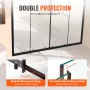 Semi-frameless Shower Door, 57.8-59" W x 70" H, Double Sliding Glass Door with 1/4"(6mm) Clear Tempered Glass, Waterproof Shatte