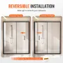 Semi-frameless Shower Door, 57.7-59" W x 70" H, Shower Sliding Glass Door with 1/4"(6mm) Clear Tempered Glass, Waterproof Shatte