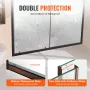 Semi-frameless Shower Door, 57.7-59" W x 70" H, Shower Sliding Glass Door with 1/4"(6mm) Clear Tempered Glass, Waterproof Shatte