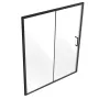 Semi-frameless Shower Door, 57.7-59" W x 70" H, Shower Sliding Glass Door with 1/4"(6mm) Clear Tempered Glass, Waterproof Shatte