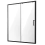 Brusedør uden ramme 137-142 cm x 182 cm Hærdet glas 6 mm Matsort