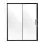 Brusedør uden ramme 137-142 cm x 182 cm Hærdet glas 6 mm Matsort